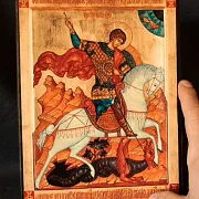 Икона авторская " Георгий Победоносец" в подарок — фотография 1