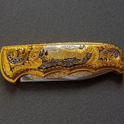Складной нож «Охота на зайца» — красивый подарок — фотография 4