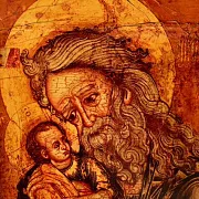 На память: Икона под старину "Святой Симеон Богоприимец" — фотография 5