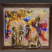 Ключница «Вечерняя прогулка. Мост» с подсветкой и бронзой — необычный подарок — фотография 5