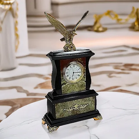 Подарочные настольные часы «Орел» из яшмы, 150×70×285 мм