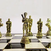 Подарочные шахматы с металлическими фигурами — фотография 9