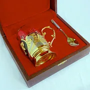 Подстаканник «Пантера» из Златоуста — красивый подарок — фотография 2