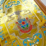 Подарочные деревянные нарды «ВДВ» с позолоченной златоустовской гравюрой — фотография 7