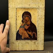На память: Икона Богоматери "Владимирская" ручная работа — фотография 1