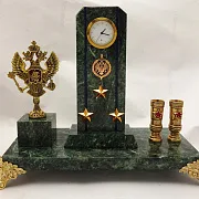Часы «Погон» с гербом ФСБ и подставками — необычный подарок — фотография 2