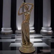 На память: Композиция «Девушка с кувшином» из бронзы — фотография 1