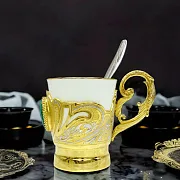 Кофейная чашка "Малахитовая". Златоуст — необычный подарок — фотография 1