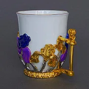Кофейная чашка "Ирис" — красивый подарок — фотография 4