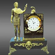 Подарочные настольные часы «Юлий Цезарь» из бронзы и змеевика — фотография 2