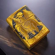 На память: Зажигалка Zippo оригинал "Волки" — фотография 1