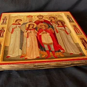 Икона Царственных Страстотерпцев "Семья Романовых" — красивый подарок — фотография 4