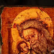 На память: Икона под старину "Святой Симеон Богоприимец" — фотография 3