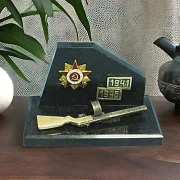 Сувенир «Орден» из бронзы и натурального камня — необычный подарок — фотография 1