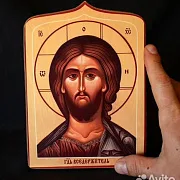 В подарок: Икона "Господь Вседержитель" дерево, ручная работа — фотография 2