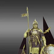 На память: Часы «Русский витязь» с яшмой и долеритом — фотография 2