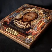 Икона "Спаситель с Евангелистами и Архангелами" — оригинальный подарок — фотография 5